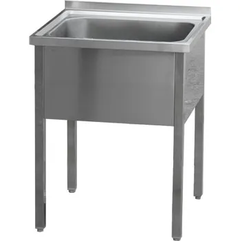 Nerezový dřez Stůl mycí jednodřez MSJ 70x60x90 REDFOX