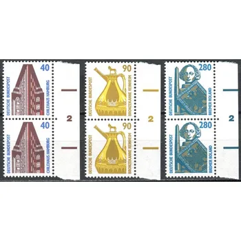 Poštovní známka (1988) MiNr. 1379 - 1381 ** - Německo - 2-bl - d.z. - Památky (IV)