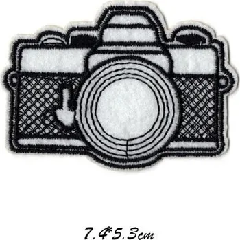 Nášivka Fotografická nažehlovací nášivka fotoaparát v5 (doplněk pro vaši bundu, čepici, brašnu nebo batoh)
