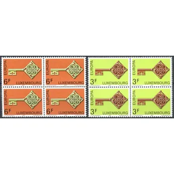 Poštovní známka (1968) MiNr. 771 - 772 ** - Lucembursko - 4-bl - Europa