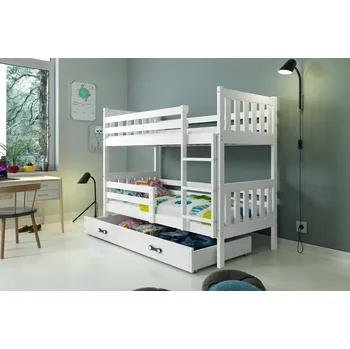 Postel ImportWorld Patrová postel Miloslava - 2 osoby 80x190 s úložným prostorem – Bílá,