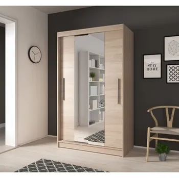Šatní skříň Skříň Naomi 120 kombinovaná - Skříň šatní dvoudvéřová se zrcadly