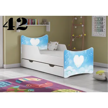 Dětská postel Plastiko Dětská postel Srdíčko modré - 42 - 140x70