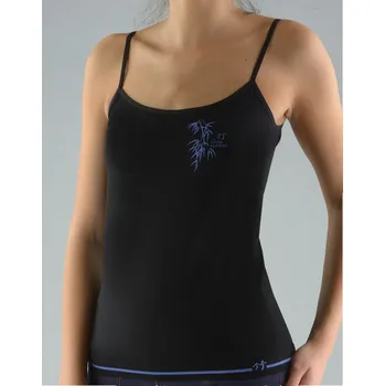 Gina Košilka s proužkem a tiskem na předním díle 08989P Barva/Velikost: černá, ocelová / S/M