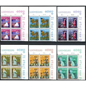 Poštovní známka (1966) MiNr. 740 - 745 ** - Lucembursko - 4-bl - Charita horní roh