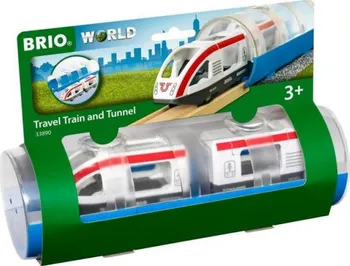 Dřevěná hračka Brio tunel a osobní vlak 33890