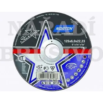 Brusný kotouč Norton Brusný kotouč 115x6x22,23 A24Q STARLINE 5900442697521