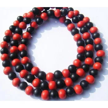 Náhrdelník Blingstar KORÁLE Dřevěné WOOD Black/Red - W416