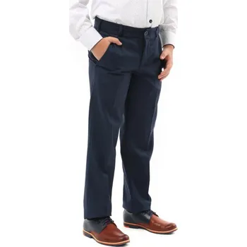 Chlapecké kalhoty Chlapecké společenské tmavě modré oblekové kalhoty Dawid 92 - 116