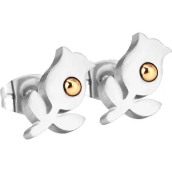 Náušnice Šperky4U Ocelové náušnice růžičky - OPN1060-05