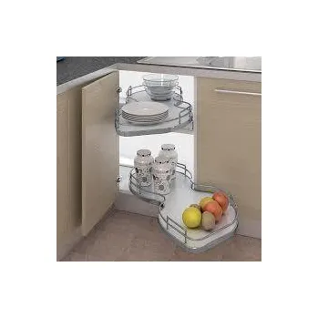 Nábytkové kování NUVOLA 371, 2 pol. 600 mm, biely-chróm , . pravý