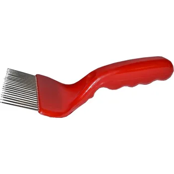 Mellarius Odvíčkovací vidlička 21 jehel, plastová červená rukojeť