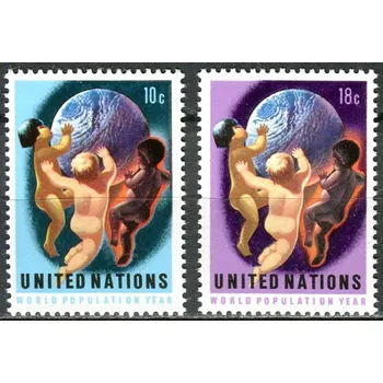 Poštovní známka (1974) MiNr. 275 - 276 ** - OSN New York - Rok světové populace