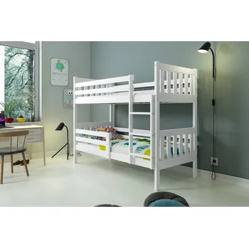 Postel ImportWorld Patrová postel Miloslava - 2 osoby 90x200 bez úložného prostoru – Bílá,