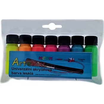 Výtvarná barva ARTEMISS Sada univerzálních barev - neonové odstíny lesk