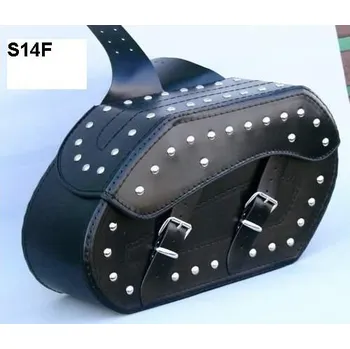 Zavazadlo na motocykl Kožené moto brašny S14, 2x22L - bez nýtů