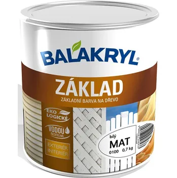 barva na zeď Balakryl základ na dřevo 0100 bílý