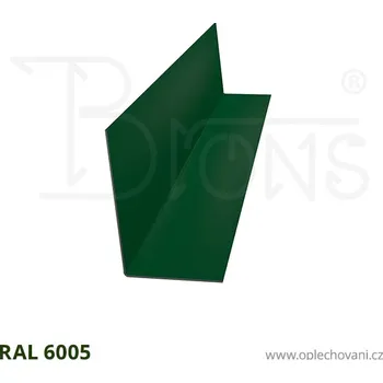 Střešní lemovaní Roh vnitřní rš 33 mm tmavě zelená