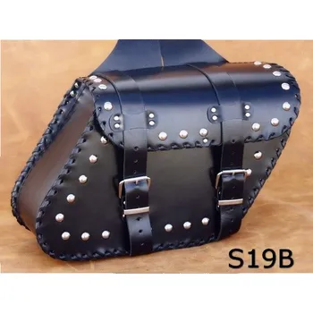 Zavazadlo na motocykl Kožené brašny S19, 2x14L - s nýty