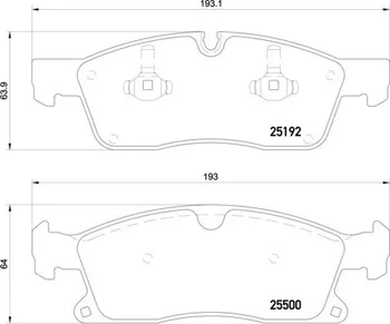 Brzdová destička Brembo P 50 109