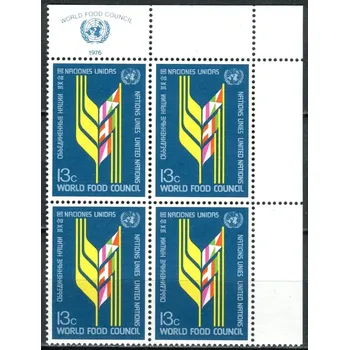 Poštovní známka (1976) MiNr. 301 ** - OSN New York - 4-bl - Světová rada pro potraviny (WFC)