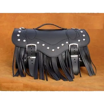 Zavazadlo na motocykl Kožený kufr K241 - s nýty / bez boční kapsičky