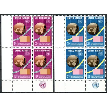 Poštovní známka (1976) MiNr. 295 - 296 ** - OSN New York - 4-bl - Konference OSN o obchodu a rozvoji (UNCTAD)