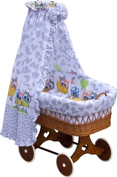 Kolébka pro miminko Scarlett Proutěný košík s nebesy Kulíšek