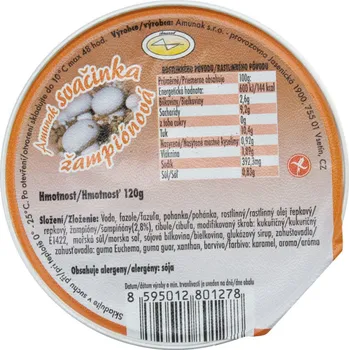 Rostlinná pomazánka Amunak Svačinka žampiónová 120 g