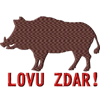 HEDVA ČESKÝ BROKÁT Výšivka DIVOČÁK Lovu zdar!