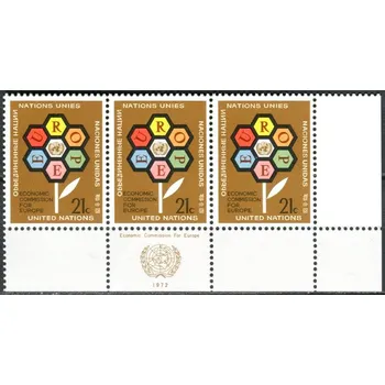 Poštovní známka (1972) MiNr. 251 ** - OSN New York - 3-pá - 25. Hospodářská komise pro Evropu (EHK)