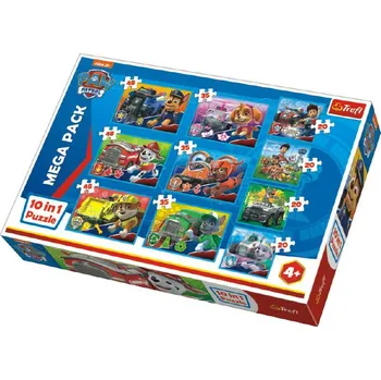 Puzzle Trefl Puzzle Tlapková Patrola 10 v 1 4 x 20 dílků, 3 x 35 dílků, 3 x 48 dílků