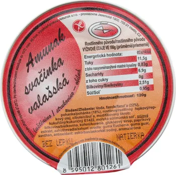 Rostlinná pomazánka Amunak Svačinka valašská 120 g