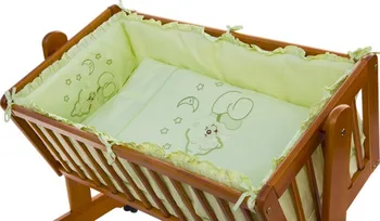 Příslušenství pro dětskou postel a kolébku Scarlett Souprava povlečení do kolébky Měsíček zelená