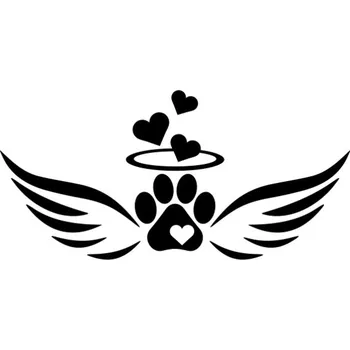 Samolepicí dekorace na vozidlo Samolepka psí nebe na auto a motorku, tuning nálepka (1648)