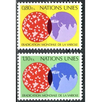 Poštovní známka (1978) MiNr. 73 - 74 ** - OSN Ženeva - Globální vymýcení pravých neštovic