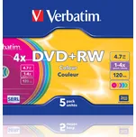 Verbatim DVD+RW 4,7GB 4x color slim 5…