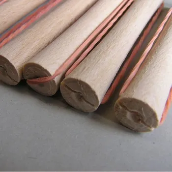 Natáčka na vlasy Dřevěné natáčky na trvalou s gumičkou 12 mm, 12 ks