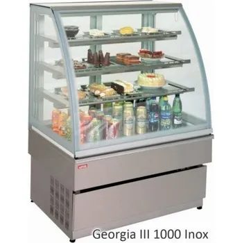 Vinotéka Vitrína chladící obslužná Georgia 3, nerezová, 100 cm, cukrářská Sleva 9264Kč