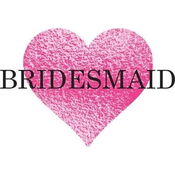 Odstranitelné tetování Metalické srdce s nápisem Bridesmaid - svatební nalepovací tetování