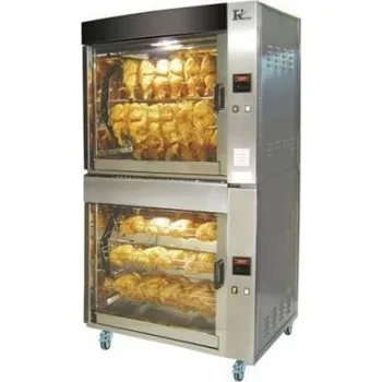 Kuchyňský gril Gril košíkový dvojitý elektrický ROTI-ROASTER s digitálním ovládáním, mobilní podvozek