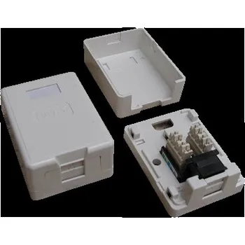 Elektrická zásuvka DATACOM UTP 1xRJ45 zásuvka CAT6 na omítku (protiprachová)