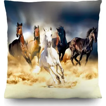 Dekorativní polštářek Dekorační polštář Koně 45x45cm CN 3602