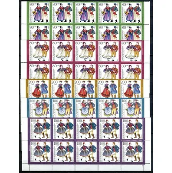 Poštovní známka (1993) MiNr. 1696 - 1700 ** - Německo - 10-bl - d.č. - Německé kroje (I)