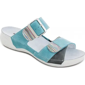 Dámská zdravotní obuv MEDISTYLE FATIMA 9F-H17/1 pantofel tyrkys vel.37-42, --- - 37