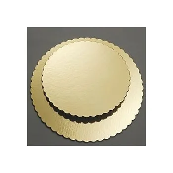 Dortová podložka zlatá - Ozdobná, oboustranná / 32 cm