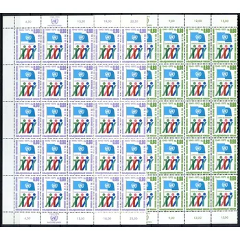 Poštovní známka (1975) MiNr. 50 - 51 A ** - OSN Ženeva - 25-er - 30 let Organizace spojených národů (OSN)