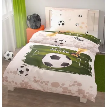 Kvalitex Fotbal 140 x 200, 70 x 90 cm zipový uzávěr Povlečení Kvalitex Fotbal 140 x 200, 70 x 90 cm zipový uzávěr