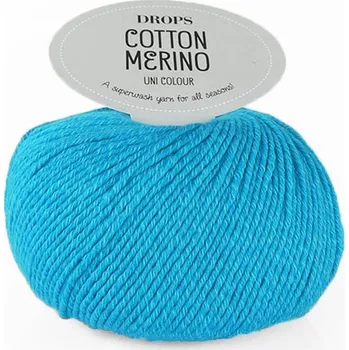 Příze Příze DROPS Cotton Merino 24 - tyrkysová