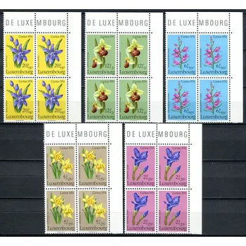 Poštovní známka (1976) MiNr. 936 - 940 ** - Lucembursko - 4-bl - Charita: Chráněné rostliny (II)